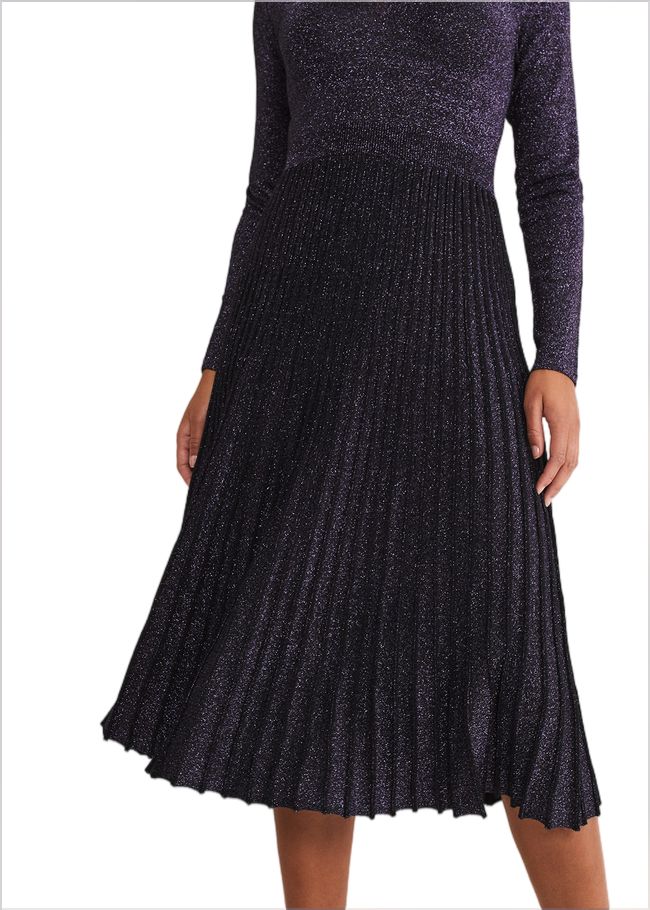  Jessamine Shimmer Knit Dress Purple 221358600