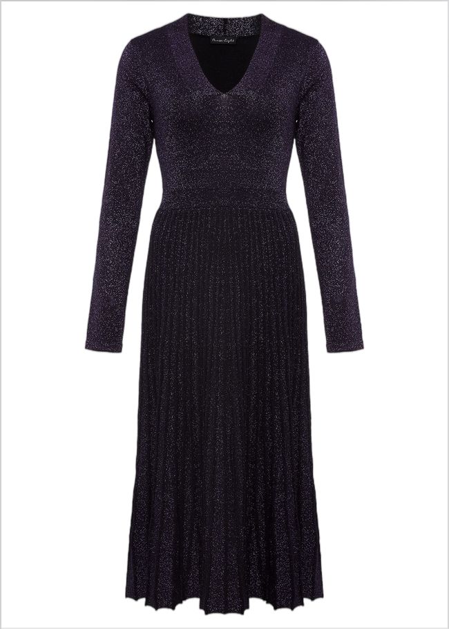  Jessamine Shimmer Knit Dress Purple 221358600