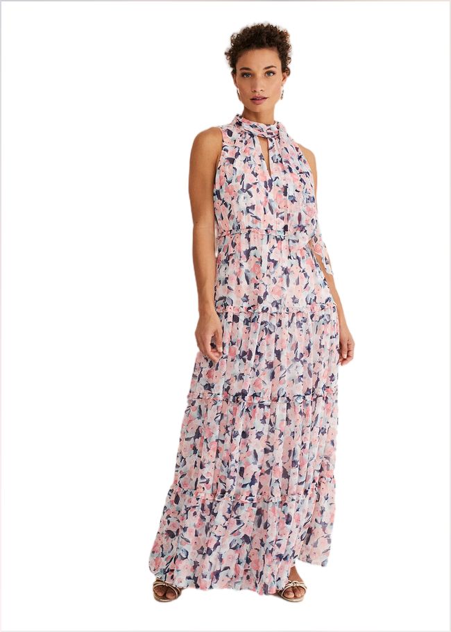  Esme Floral High Neck Maxi Dress Multi-Coloured 221359000