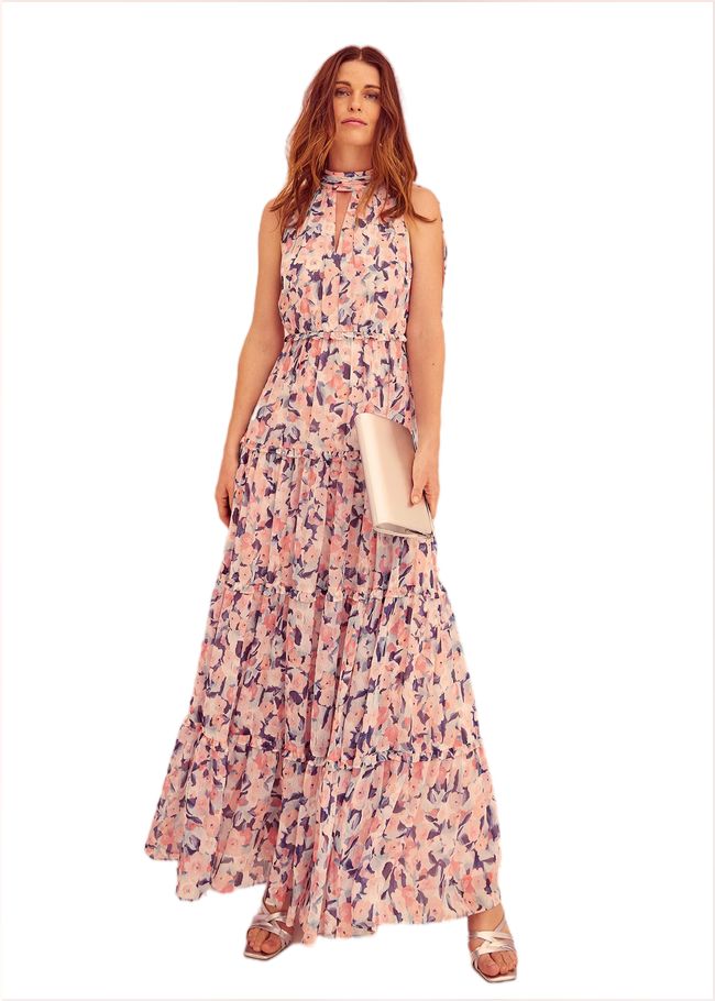  Esme Floral High Neck Maxi Dress Multi-Coloured 221359000