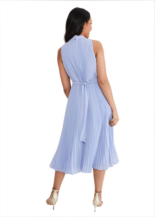  Petite Simara Pleated Midi Dress Cornflower 221360853