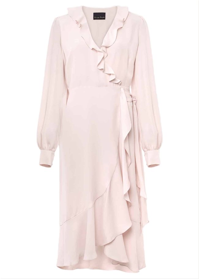  Daisy Ruffle Midi Dress Soft Rose 221362980