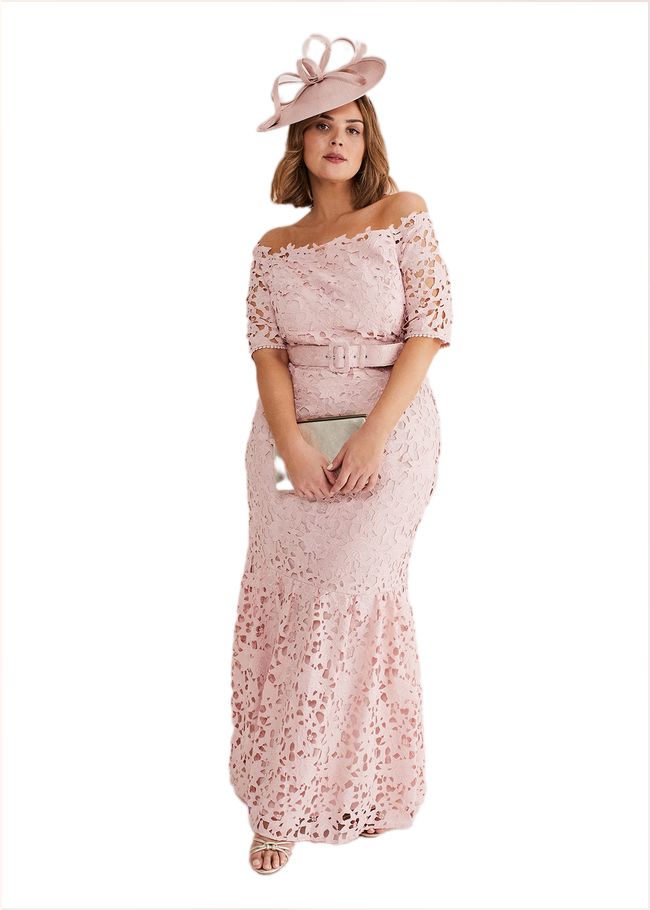  Tallulla Lace Bardot Maxi Dress Petal Pink 221368529