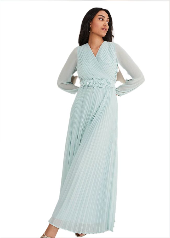  Petite Alecia Pleated Maxi Dress Peppermint 221371985