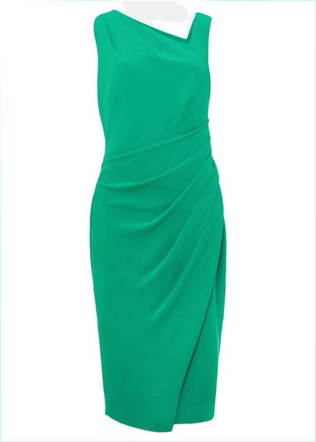  Emmie Asymmetric Hem Dress Bright Green 221383775