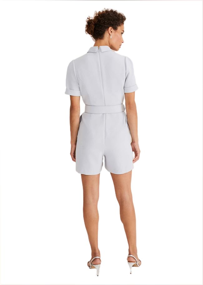  Etta Embelished Collar Playsuit Pale Blue 221386409