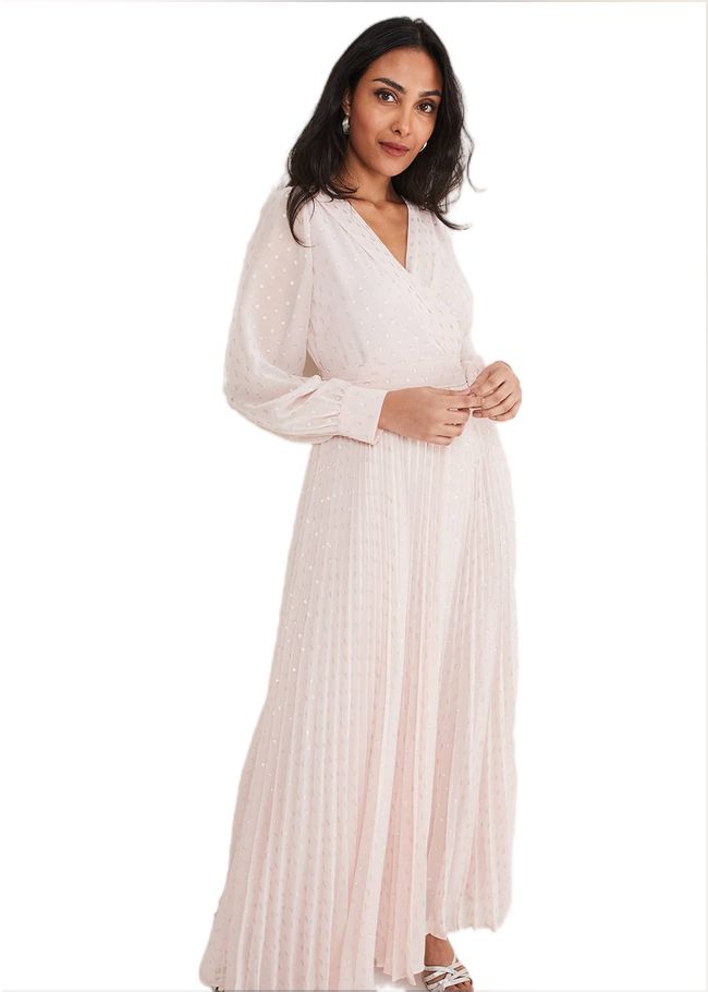  Petite Carmen Fil Coupe Maxi Dress Antique Rose 221389840