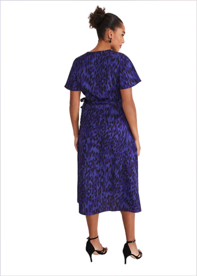  Colletta Print Wrap Dress Ultra Violet 221391125