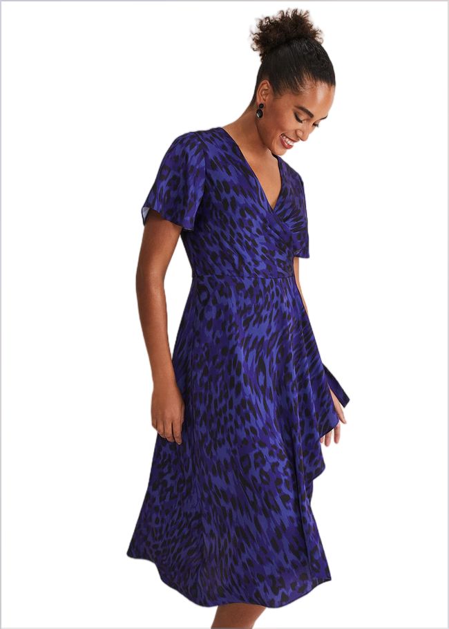  Colletta Print Wrap Dress Ultra Violet 221391125