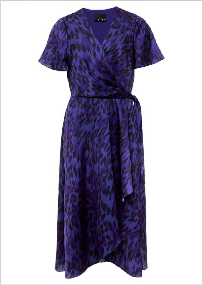  Colletta Print Wrap Dress Ultra Violet 221391125