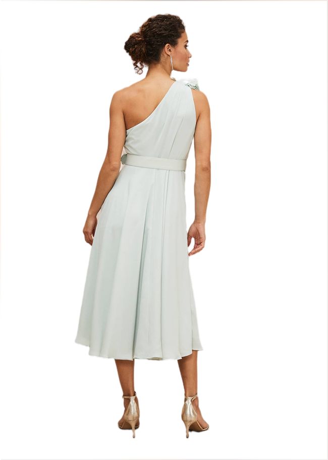  Kiki One Shoulder Midi Dress Eau De Nil 221404479