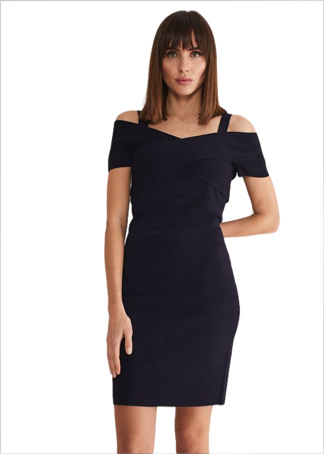  Zella Knitted Bandage Dress Navy 221415351