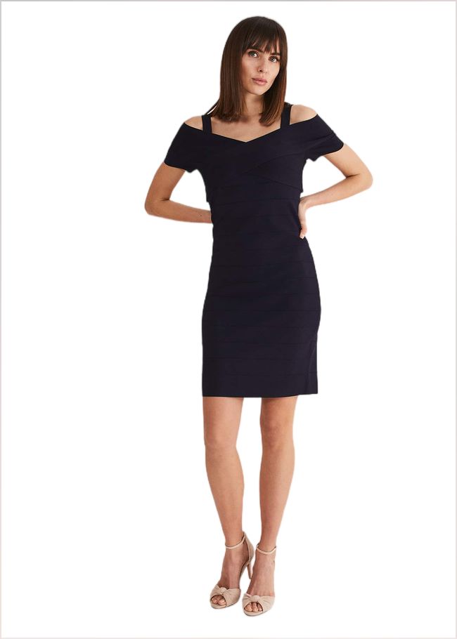  Zella Knitted Bandage Dress Navy 221415351