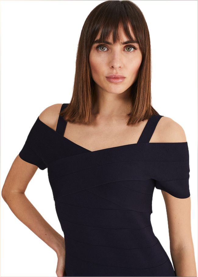  Zella Knitted Bandage Dress Navy 221415351