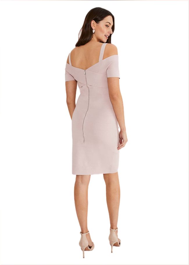  Zella Knitted Bandage Dress Antique Rose 221416840