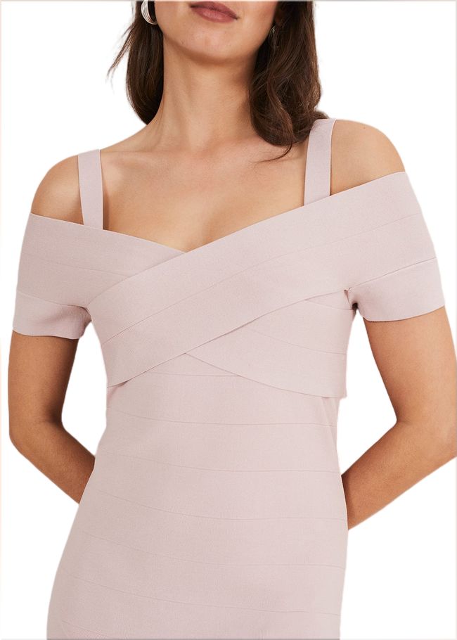  Zella Knitted Bandage Dress Antique Rose 221416840