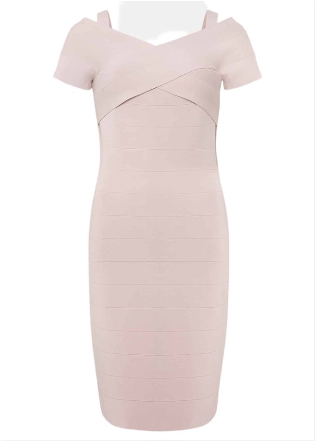  Zella Knitted Bandage Dress Antique Rose 221416840