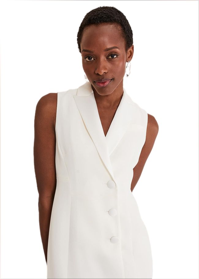  Lolicia Sleeveless Tux Dress White 221424055