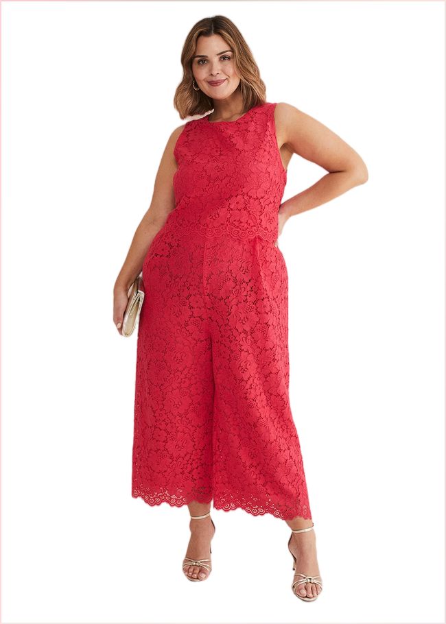  Dora Lace Jumpsuit Raspberry 221438736