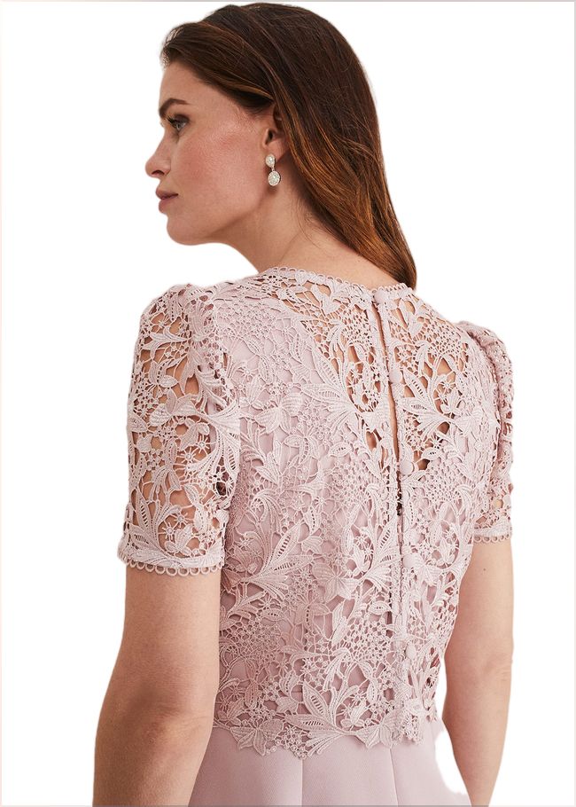  Isabella Lace Midi Dress Antique Rose 221440840