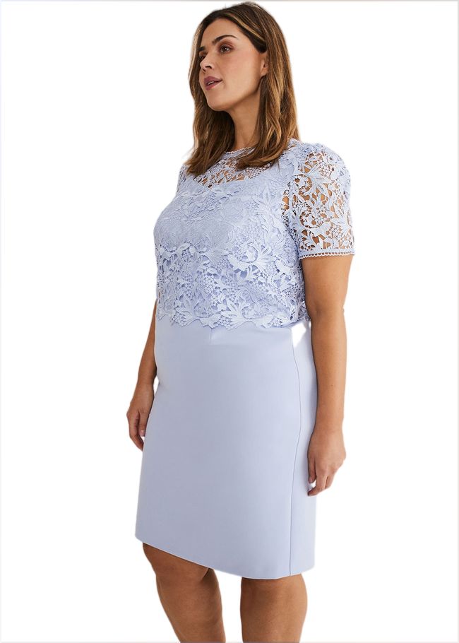  Isabella Lace Midi Dress Light Cornflower 221441396