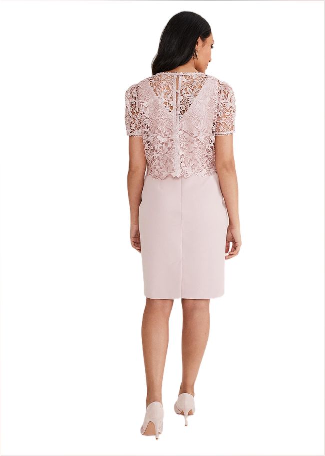  Petite Isabella Lace Midi Dress Antique Rose 221443840