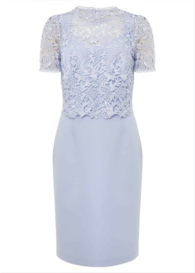  Petite Isabella Lace Midi Dress Light Cornflower 221444396