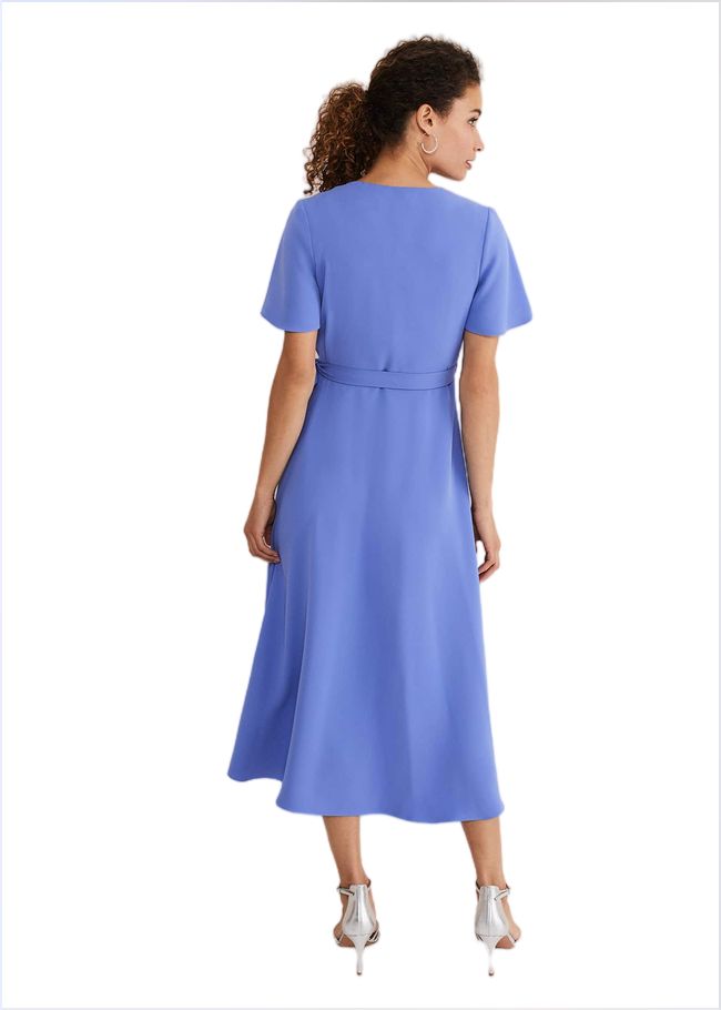  Julissa Ruffle Wrap Midi Dress Foxglove Blue 221446418