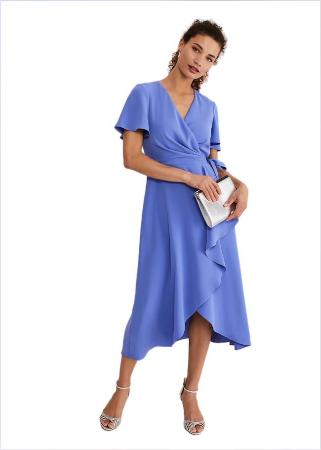  Julissa Ruffle Wrap Midi Dress Foxglove Blue 221446418