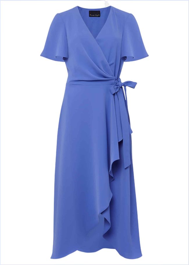  Julissa Ruffle Wrap Midi Dress Foxglove Blue 221446418