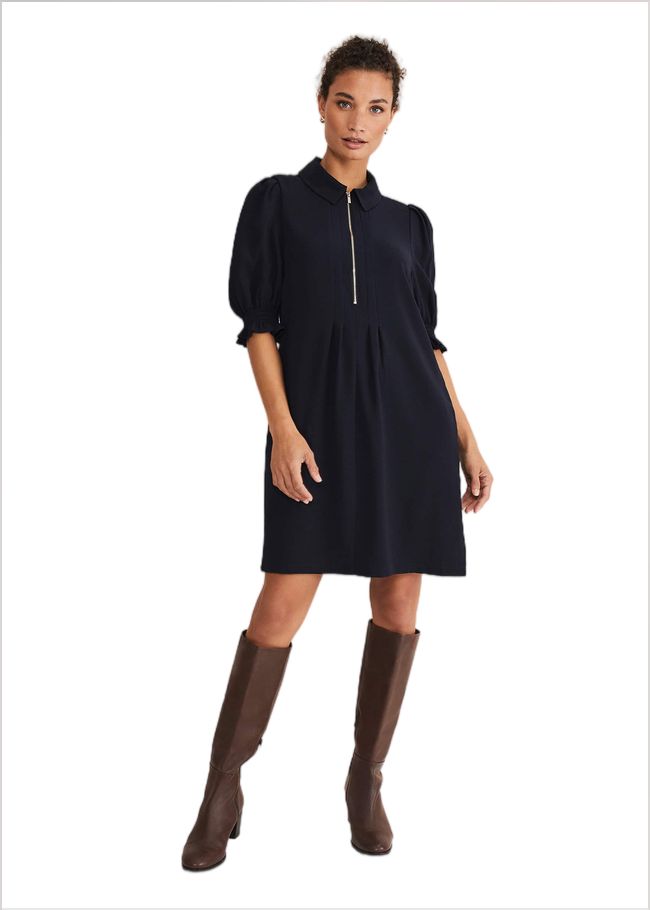  Candice Navy Zip Mini Dress Navy 221449351