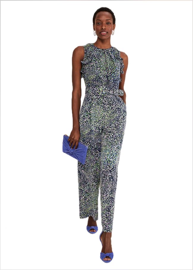  Maggie Ditsy Ruffle Jumpsuit Navy/Multi 221456493