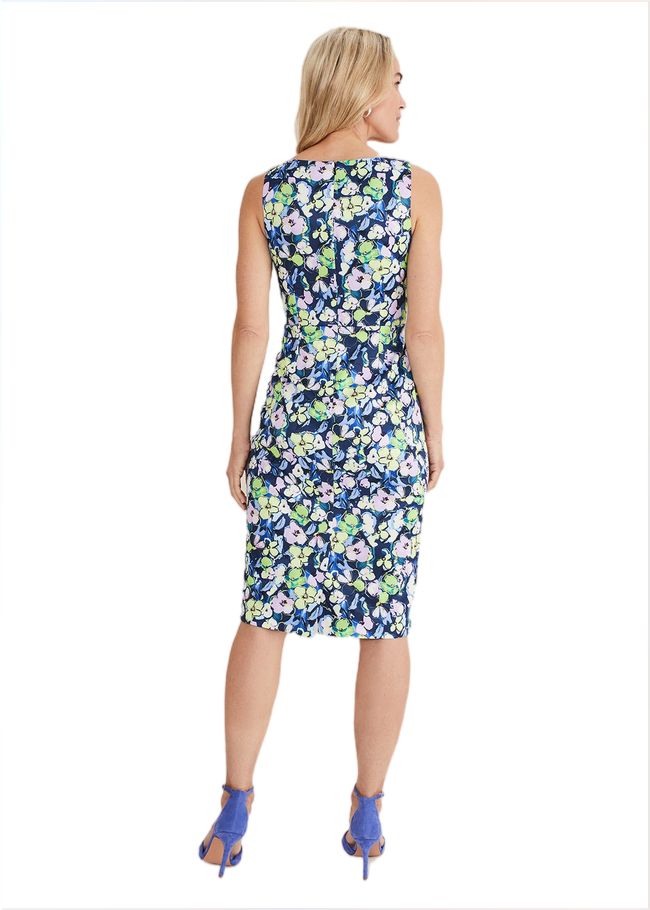  Loretta Printed Scuba Dress French Navy / Multi 221457713