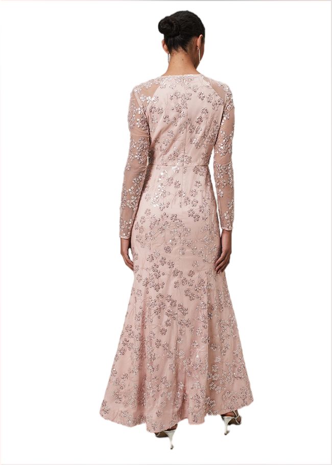  Natalya Sequin Floral Maxi Dress Pink 221461300