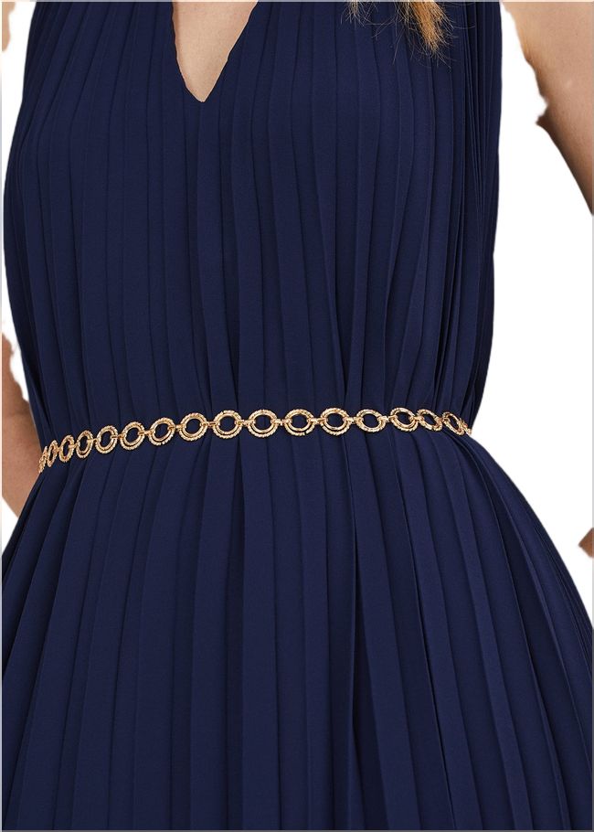  Tabitha Pleated Midi Dress French Navy 221467629