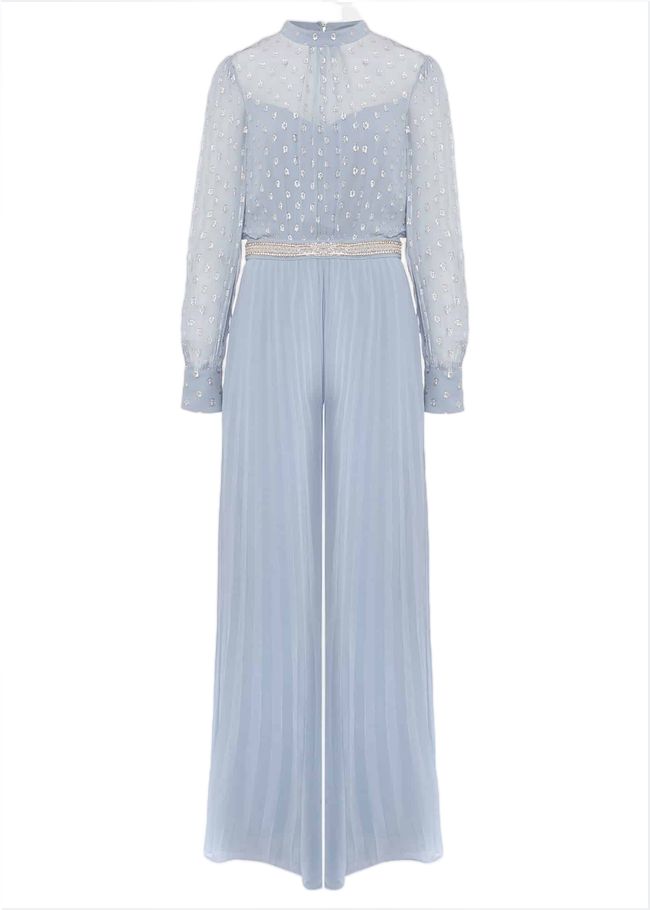  Charley Pleated Jumpsuit Soft Blue 221469462