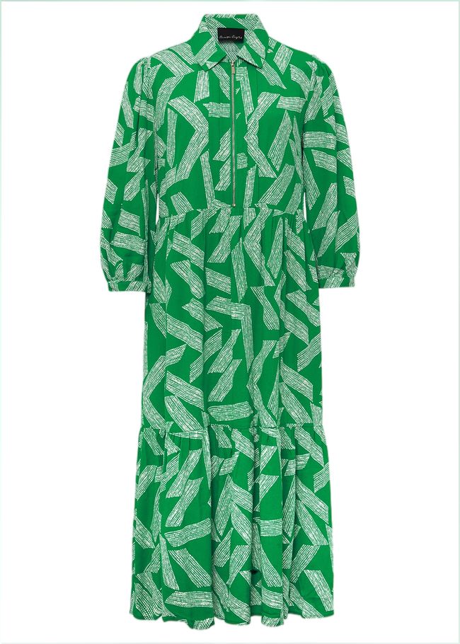  Penele Abstract Midi Dress Green 221490693