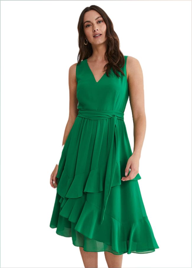  Breesha Green Midaxi Dress Grass Green 221492245