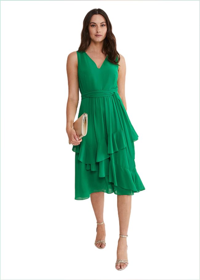  Breesha Green Midaxi Dress Grass Green 221492245