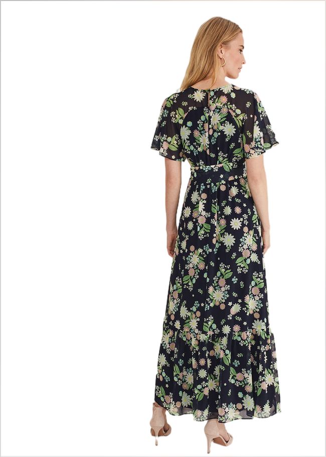  Georgie Floral Tiered Maxi Dress Navy/Multi 221501493