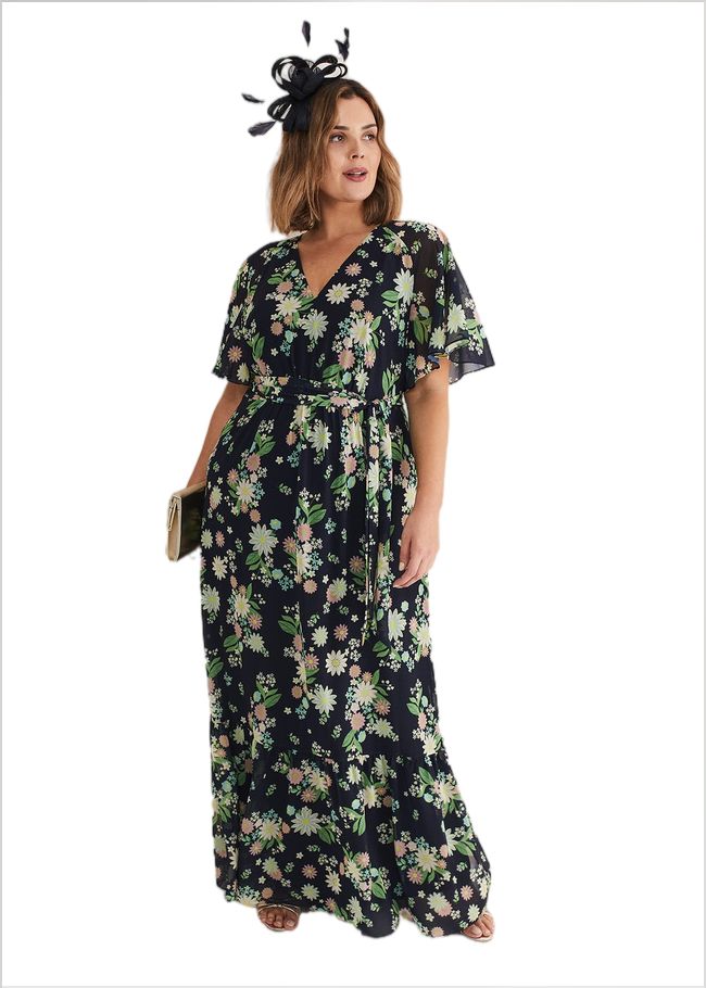  Georgie Floral Tiered Maxi Dress Navy/Multi 221501493