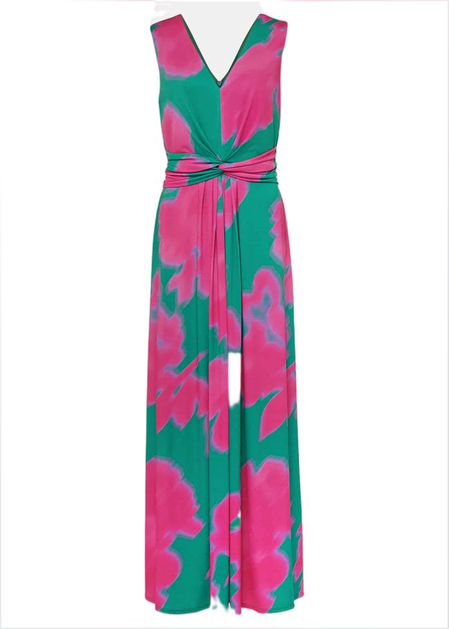  Madison Abstract Maxi Dress Pink/Green 221509344