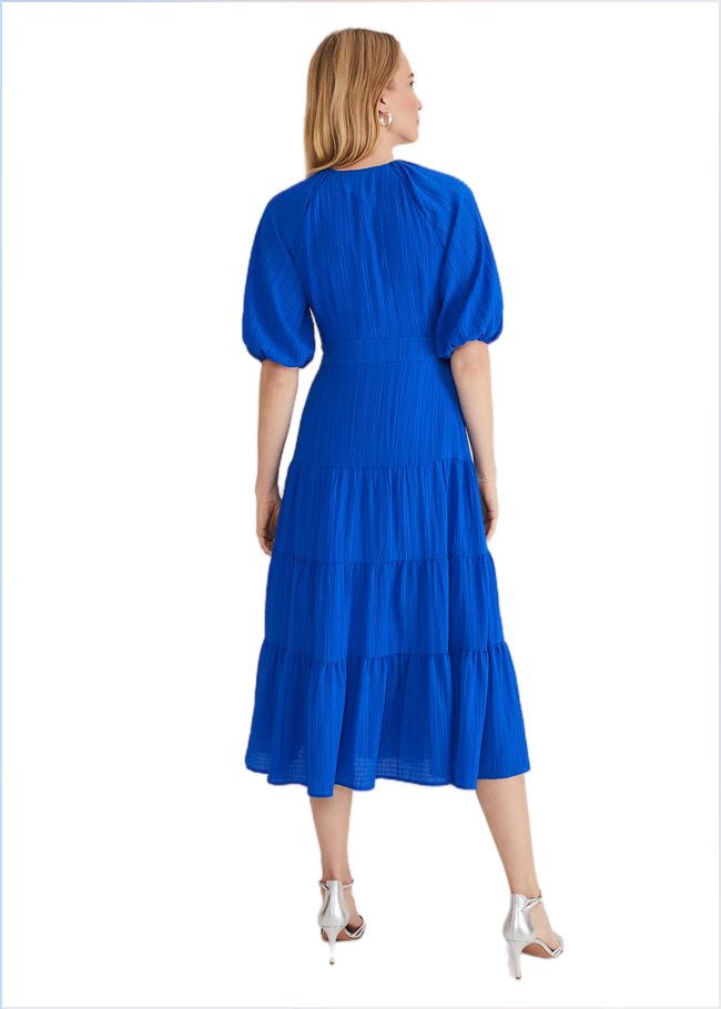  Morven Blue Wrap Midi Dress Cobalt 221518751