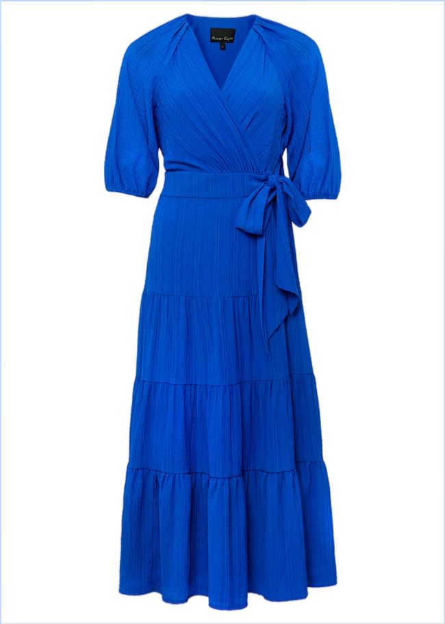  Morven Blue Wrap Midi Dress Cobalt 221518751