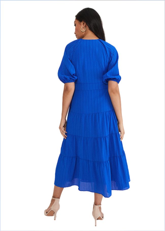  Petite Morven Blue Wrap Midi Dress Cobalt 221529751