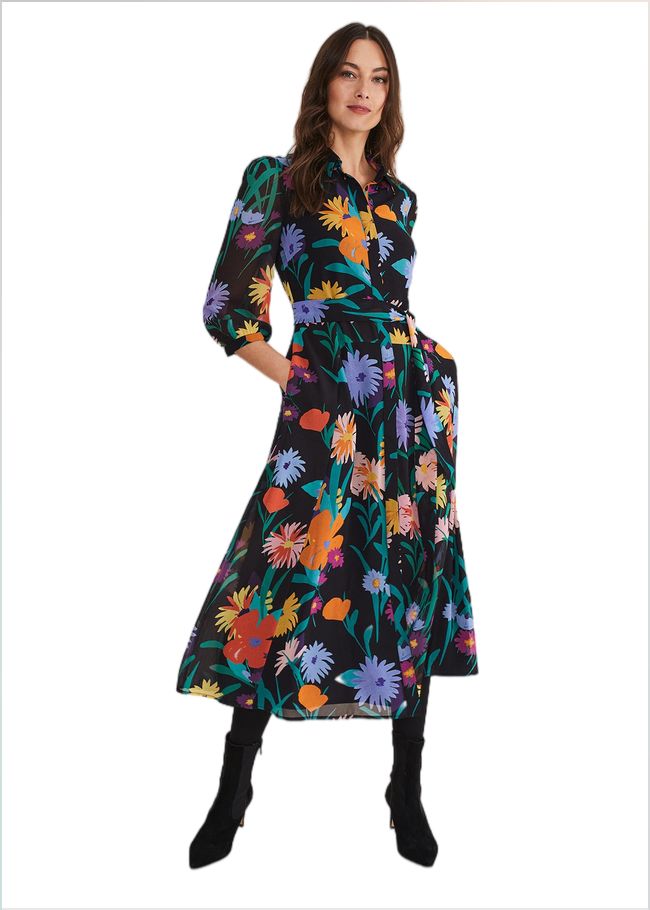  Alta Floral Midaxi Dress Black/Multi 221548492