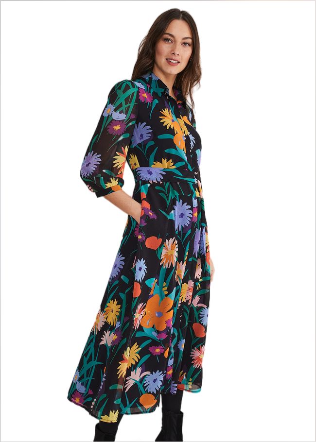  Alta Floral Midaxi Dress Black/Multi 221548492