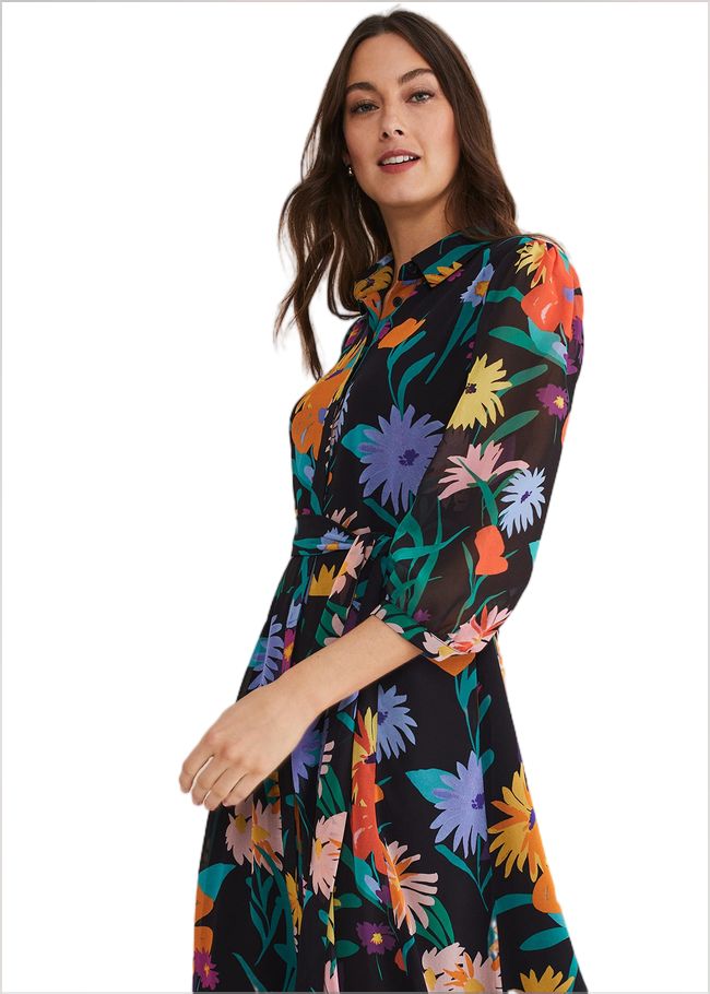  Alta Floral Midaxi Dress Black/Multi 221548492