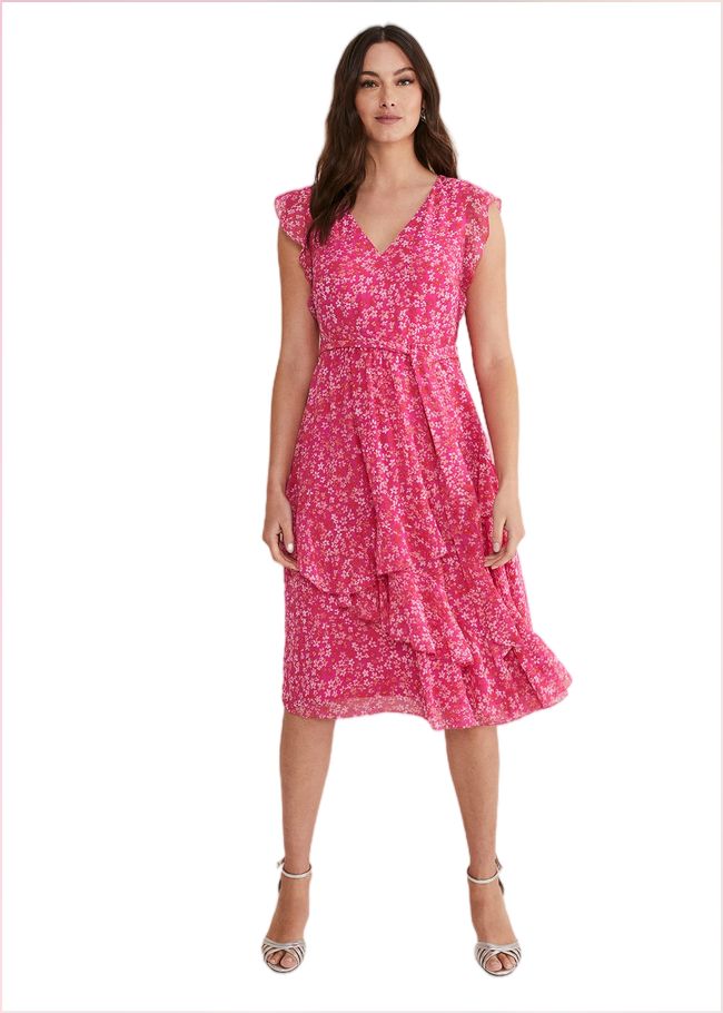  Breesha Floral Midaxi Dress Pink/Multi 221562531