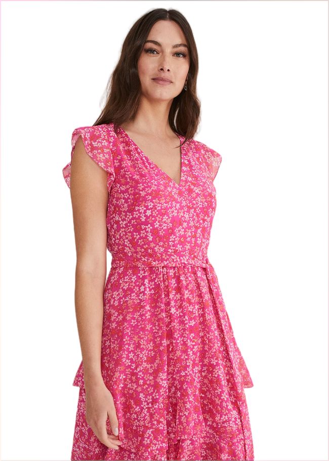  Breesha Floral Midaxi Dress Pink/Multi 221562531